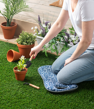 Load image into Gallery viewer, Blue Botanical Kneeling Pad