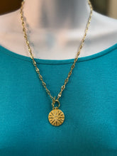 Load image into Gallery viewer, Gold Starburst Pendant on Gold Chain