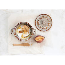 Load image into Gallery viewer, Stoneware Brie Baker with Bamboo Canape Knife