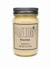 Load image into Gallery viewer, Flutterby 1 Wick Mason Jar Candle- King Cake