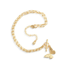 Load image into Gallery viewer, Butterfly Toggle Gold Necklace