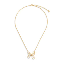 Load image into Gallery viewer, Butterfly Open Charm Gold Necklace