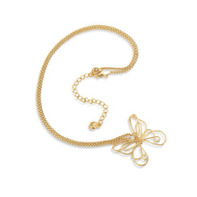 Load image into Gallery viewer, Butterfly Open Charm Gold Necklace