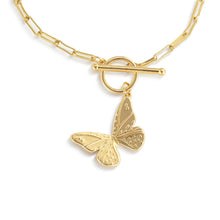 Load image into Gallery viewer, Butterfly Toggle Gold Bracelet