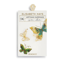 Load image into Gallery viewer, Butterfly Open Charm Gold Earrings