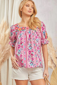 Magenta Gardens Top