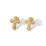 Lex the Label Gold Cross Earrings