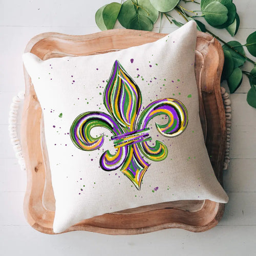 Mardi Gras Fleur de Lis Pillow