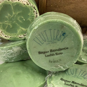 Flutterby Loofa Soap:  Bayou Raindance