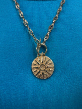 Load image into Gallery viewer, Gold Starburst Pendant on Gold Chain