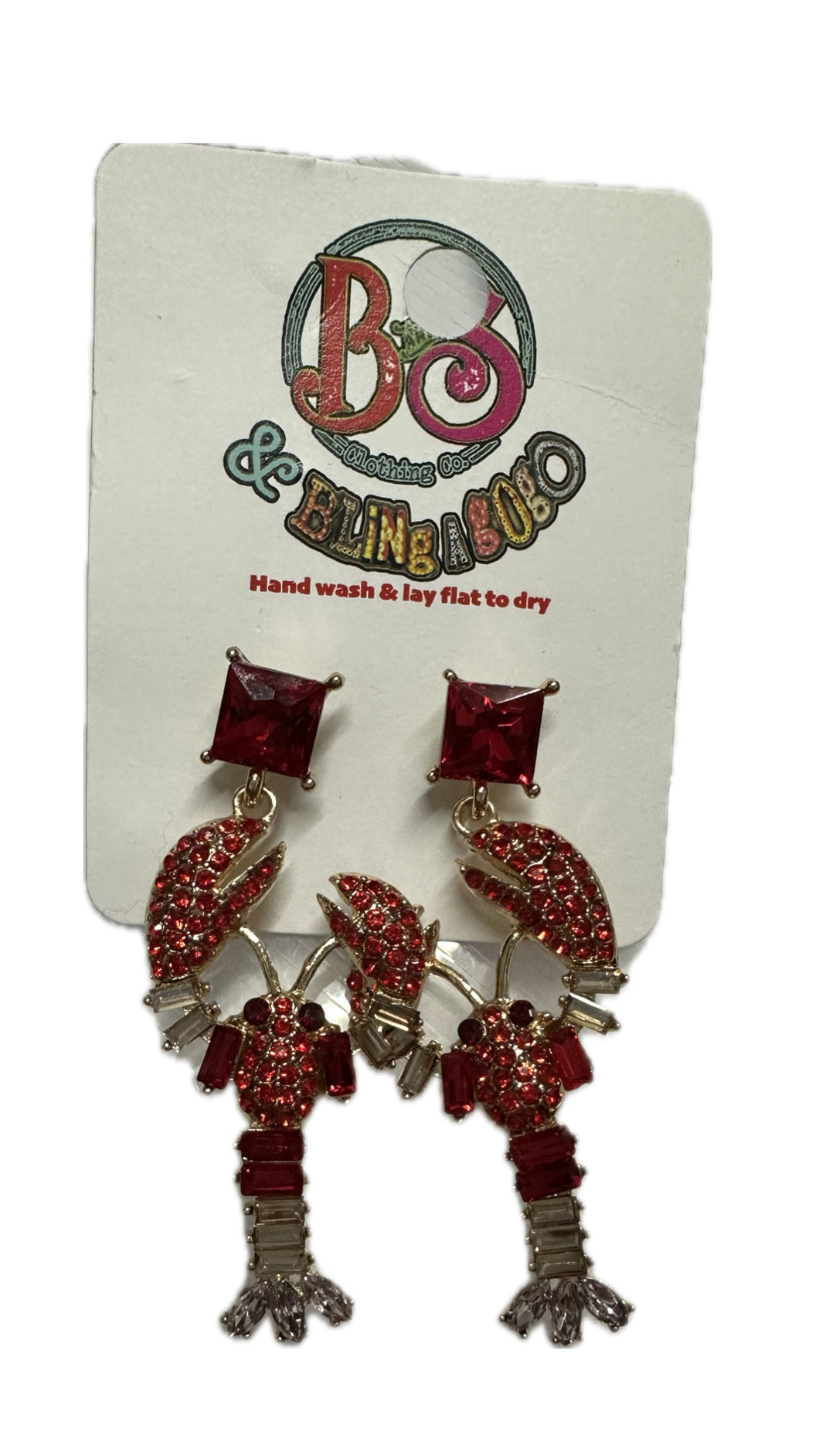 Crawfish Bling Earrings