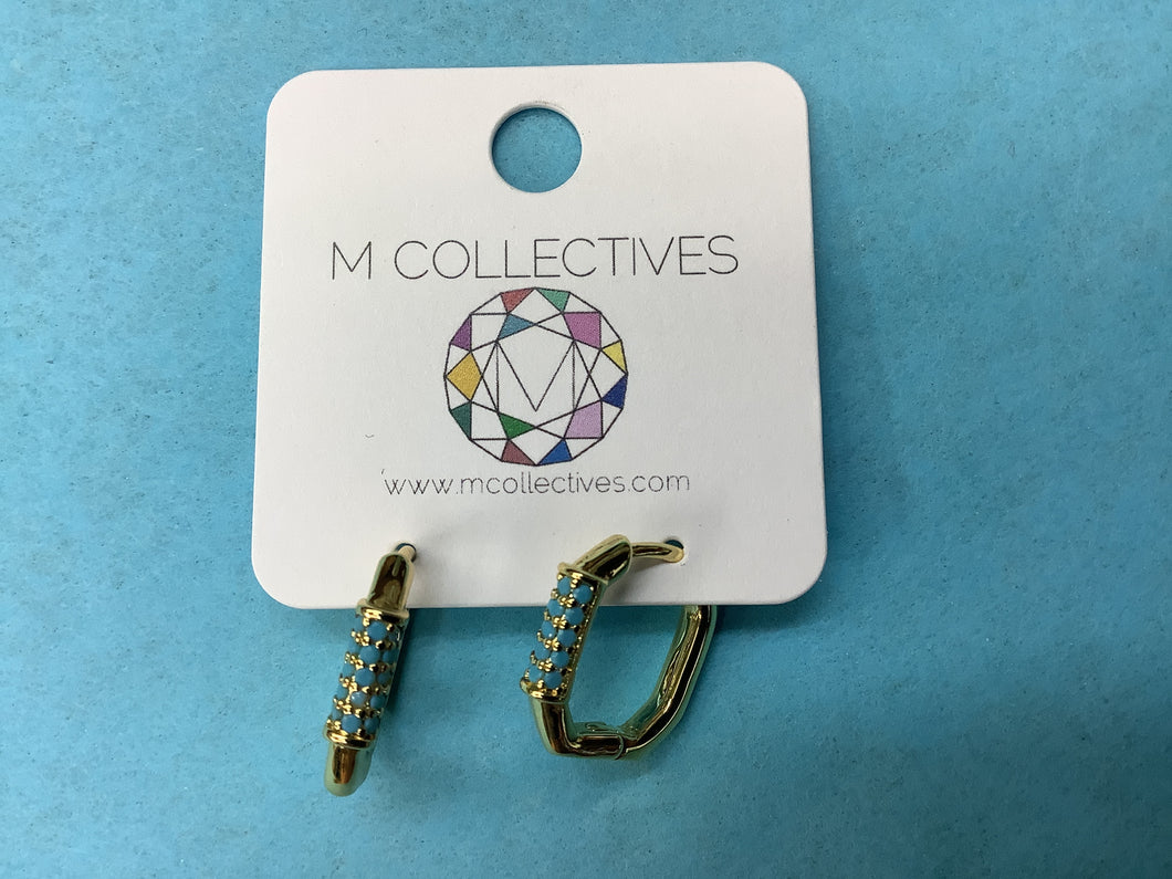 M Collectives Turquoise Huggie Earrings