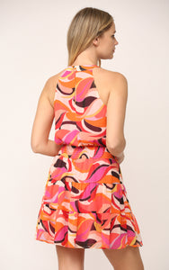 Coral Sands Halter Dress