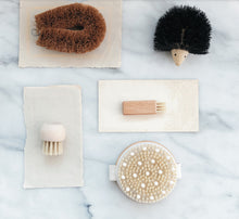 Load image into Gallery viewer, Cherry Wood Round Bath Brush