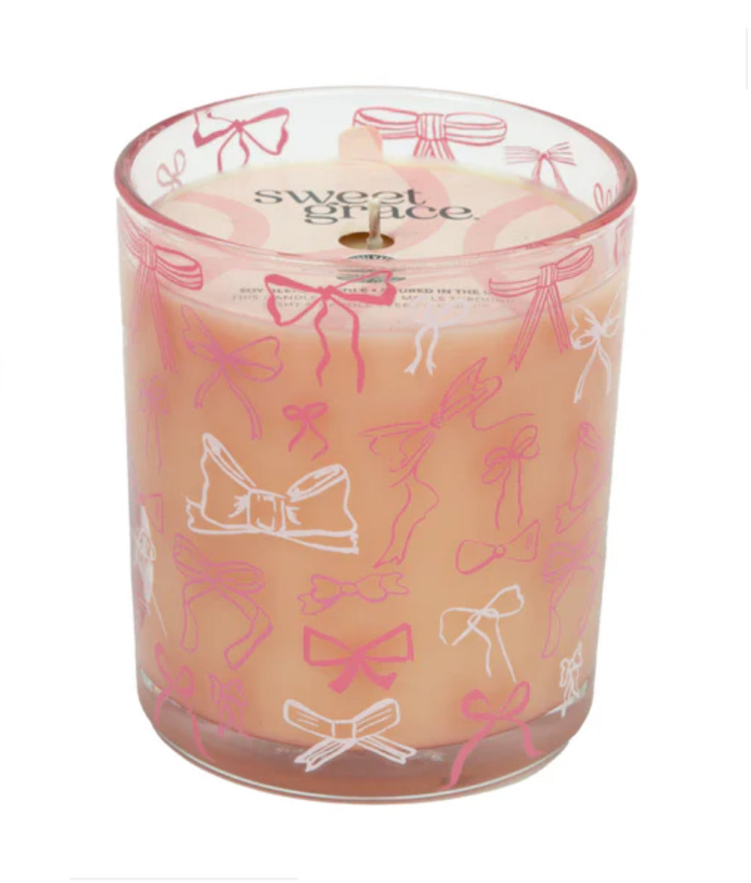 Sweet Grace Pink Bow Candle