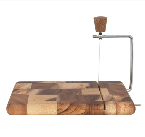 Suar Wood and Stainless Steel Cheese Slicer