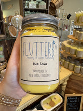 Load image into Gallery viewer, Flutterby 1 Wick Mason Jar Candle- Hot Lava