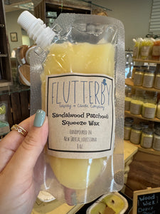 Flutterby Squeeze Wax- Sandalwood Patchouli