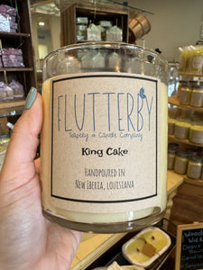 Flutterby 2 Wick Classic Jar Candle- King Cake