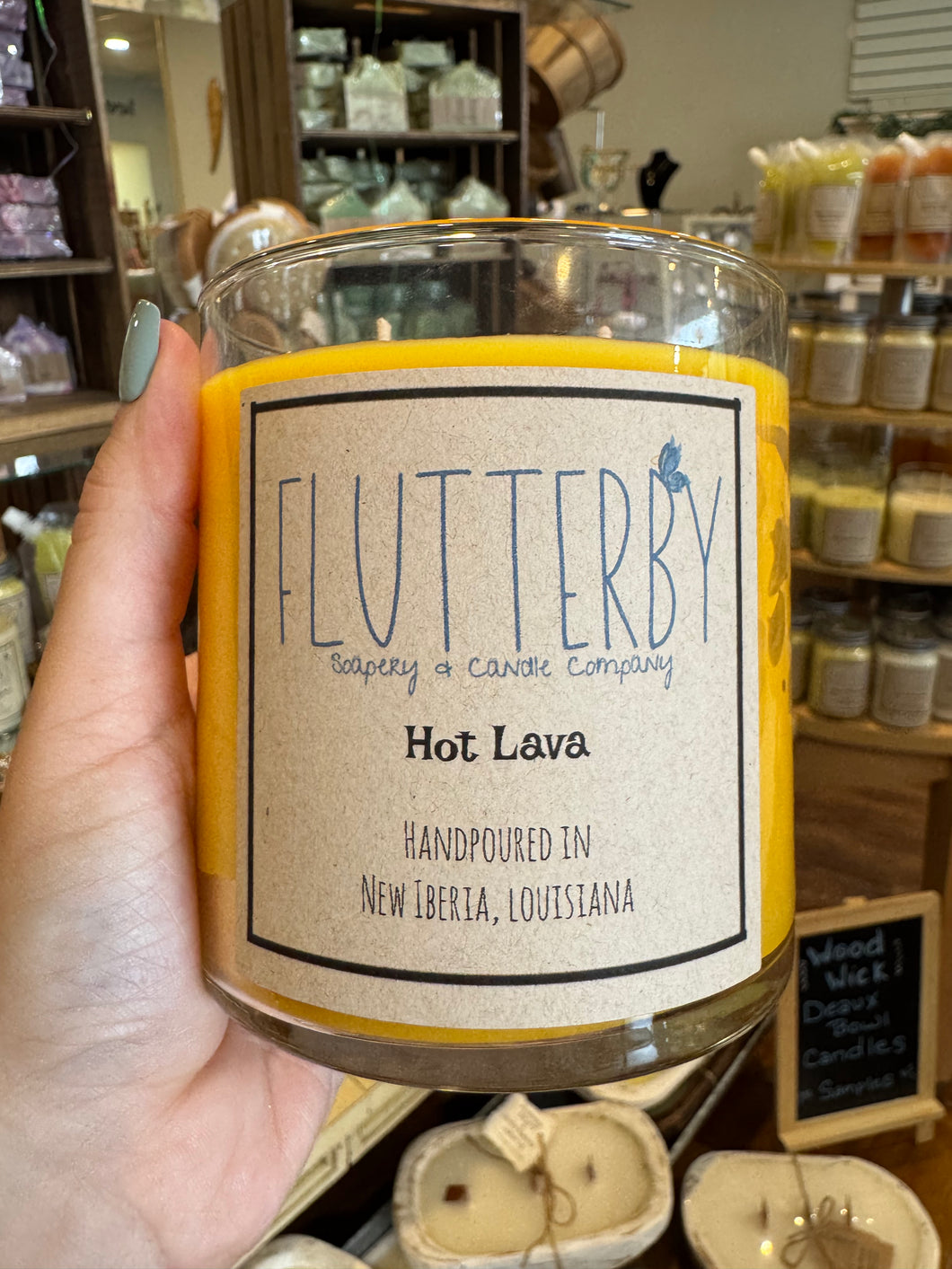 Flutterby 2 Wick Classic Jar Candle- Hot Lava