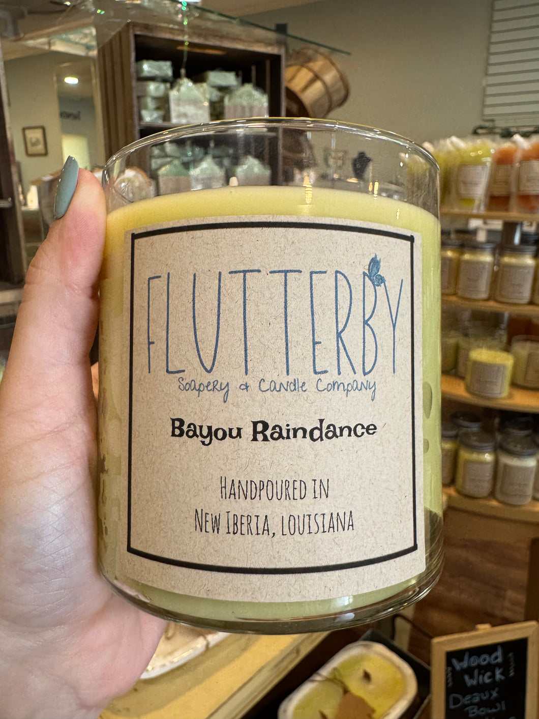 Flutterby 2 Wick Classic Jar Candle- Bayou Raindance
