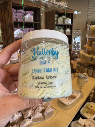 Flutterby Whipped Soap- Rainbow Unicorn