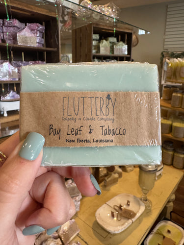 Flutterby Bar Soap- Bay Leaf & Tabacco