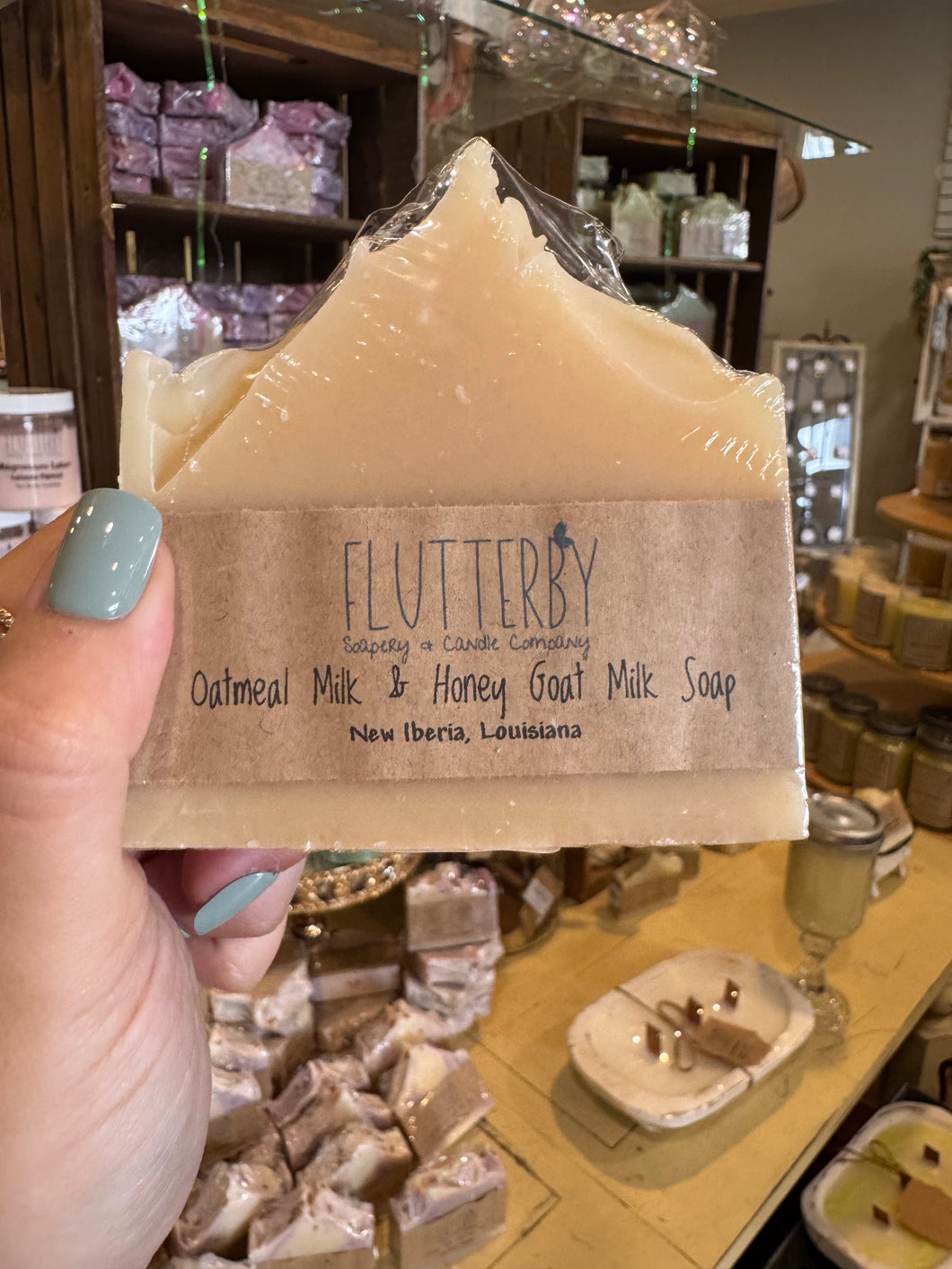 Flutterby Bar Soap- Oatmeal Milk & Honey Goat Milk