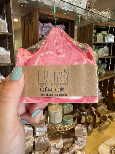 Flutterby Bar Soap- Candy Cane