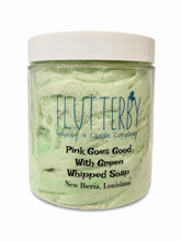Load image into Gallery viewer, Flutterby Whipped Soap- Pink Go’s Good With Green