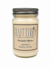 Load image into Gallery viewer, Flutterby 1 Wick Mason Jar Candle- Pumpkin Spice
