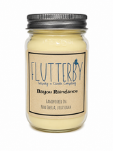 Load image into Gallery viewer, Flutterby 1 Wick Mason Jar Candle- Bayou Raindance