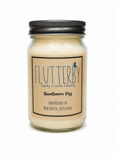 Load image into Gallery viewer, Flutterby 1 Wick Mason Jar Candle- Southern Fig