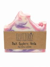 Load image into Gallery viewer, Flutterby Bar Soap- Black Raspberry Vanilla