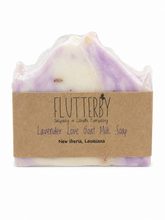 Load image into Gallery viewer, Flutterby Bar Soap- Lavender Love Goat Milk