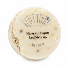 Load image into Gallery viewer, Flutterby Loofah Soap- Happy Hippie