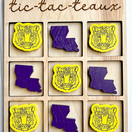 Purple & Gold LSU Tic Tac Toe