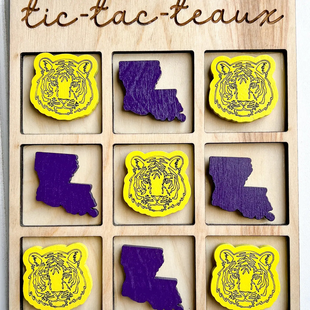 Purple & Gold LSU Tic Tac Toe
