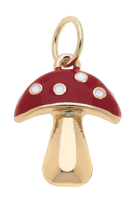 Mushroom Enamel Charm