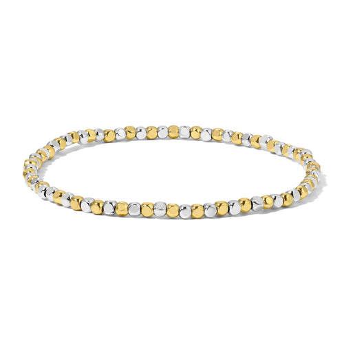 Gold and Silver Cube Bracelet 2.5mm