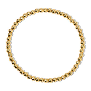 Gold Round Bead Bracelet 4mm