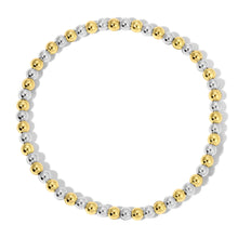 Load image into Gallery viewer, Gold and Silver Round Bead Bracelet 3mm