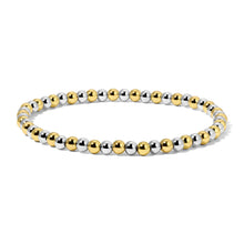 Load image into Gallery viewer, Gold and Silver Round Bead Bracelet 3mm