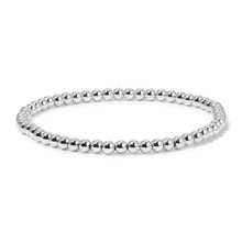 Load image into Gallery viewer, Silver Round Bead Bracelet 4mm