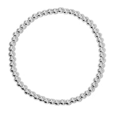 Load image into Gallery viewer, Silver Round Bead Bracelet 4mm