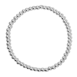 Silver Round Bead Bracelet 4mm