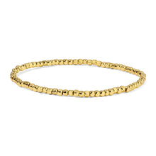 Load image into Gallery viewer, Gold Cube Bead Bracelet 2.5mm