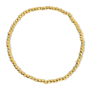 Gold Cube Bead Bracelet 2.5mm