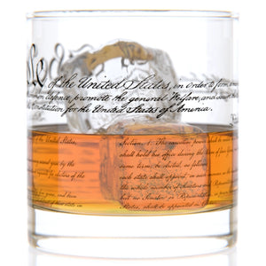 U.S. Constitution - Historical - Whiskey Rocks Glass - 11 oz