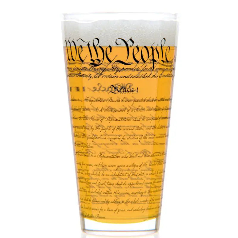 U.S. Constitution - Historical - Pint Glass - 16 oz